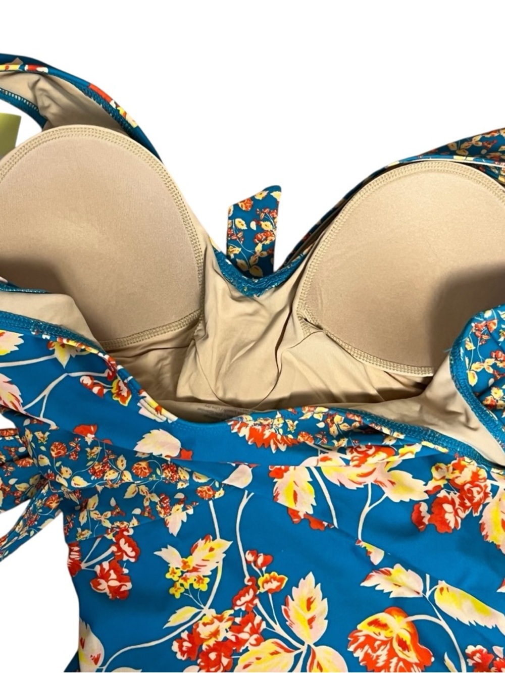 Summersalt x DVF The Perfect Wrap One Piece Swimsuit Floral Teal  NWT 2022 6LT - Picture 11 of 16